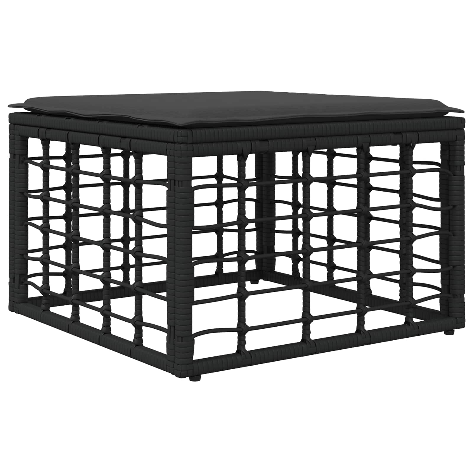 Outdoor-Sofagarnitur Schwarz Polyester