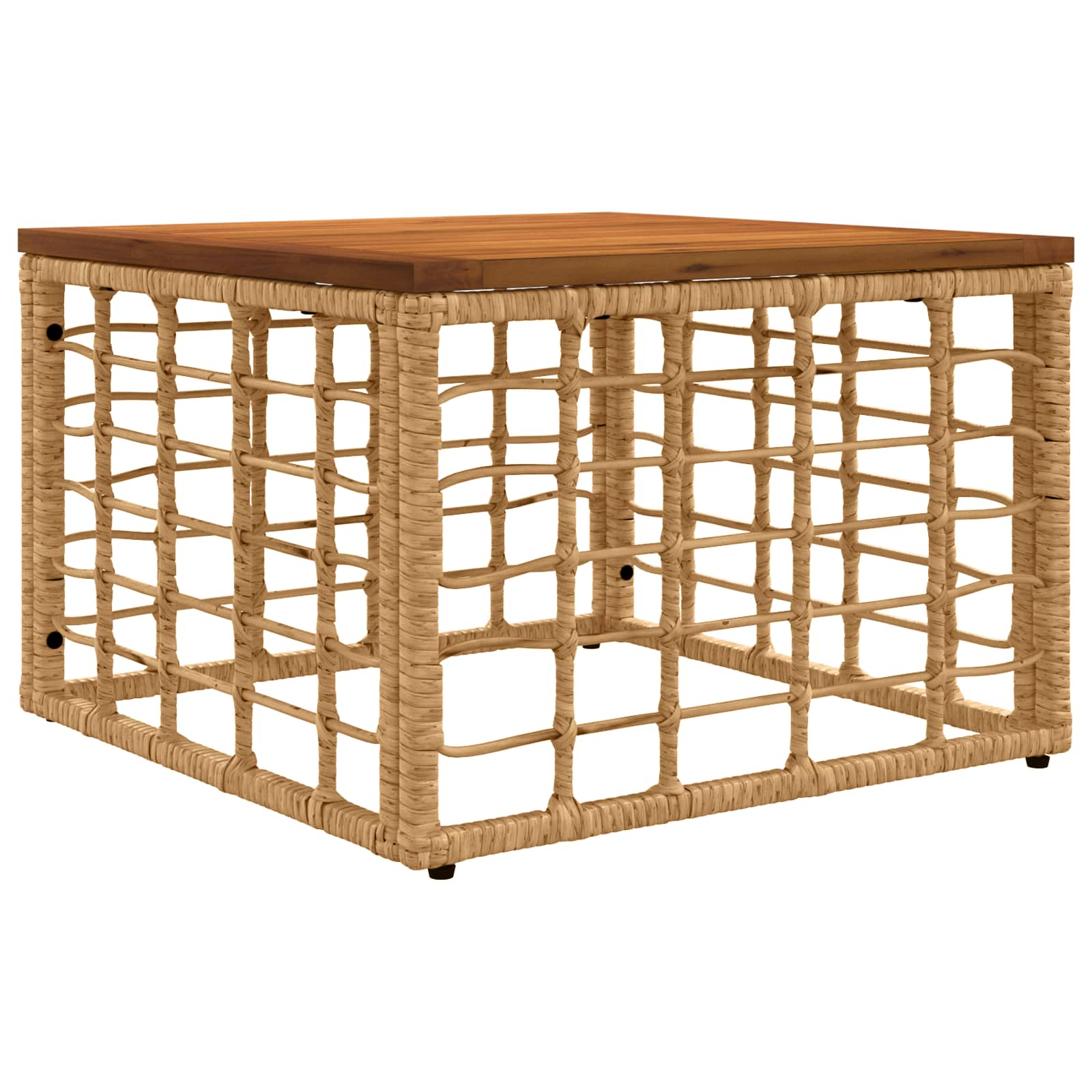 Outdoor-Sofagarnitur 8 pcs Natürlich und Cremweiß Polyester