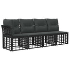 Outdoor-Sofagarnitur Schwarz Polyester
