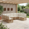 Outdoor-Sofagarnitur Natur Polyester