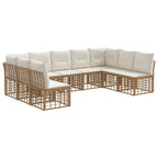 Outdoor-Sofagarnitur Natur Polyester