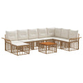Outdoor-Sofagarnitur mit Kissen 5 pcs Polyester