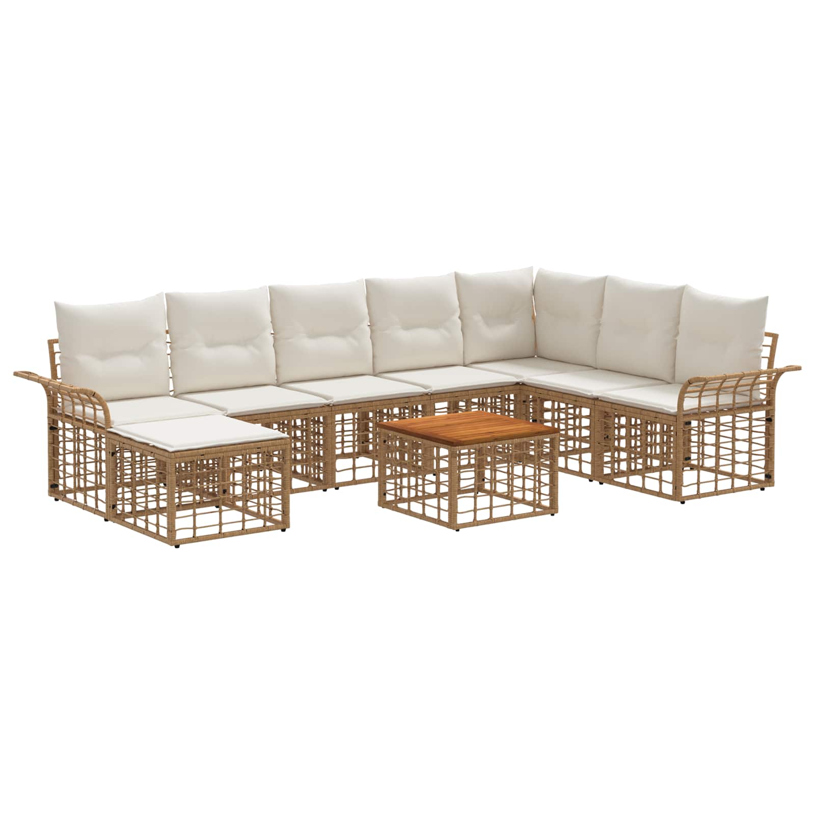 Outdoor-Sofagarnitur mit Kissen 5 pcs Polyester