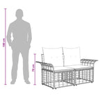 Outdoor-Sofagarnitur 13 pcs Natürlich und Cremweiß Polyester