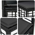 Outdoor-Sofagarnitur 12 pcs Schwarz und Dunkelgrau Polyester