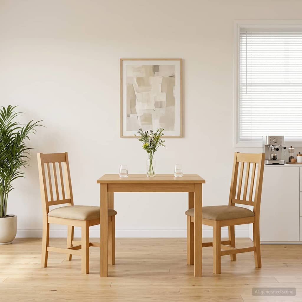 Esszimmerstuhl VENLO 2 pcs Massivholz Eiche Beige