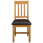 Esszimmerstuhl VENLO 2 pcs Massivholz Eiche Schwarz
