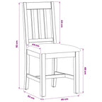 Esszimmerstuhl VENLO 2 pcs Massivholz Eiche Schwarz