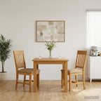Esszimmerstuhl 2 pcs Massivholz Eiche Beige 45 x 59 x 92 cm