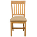 Esszimmerstuhl 2 pcs Massivholz Eiche Beige 45 x 59 x 92 cm