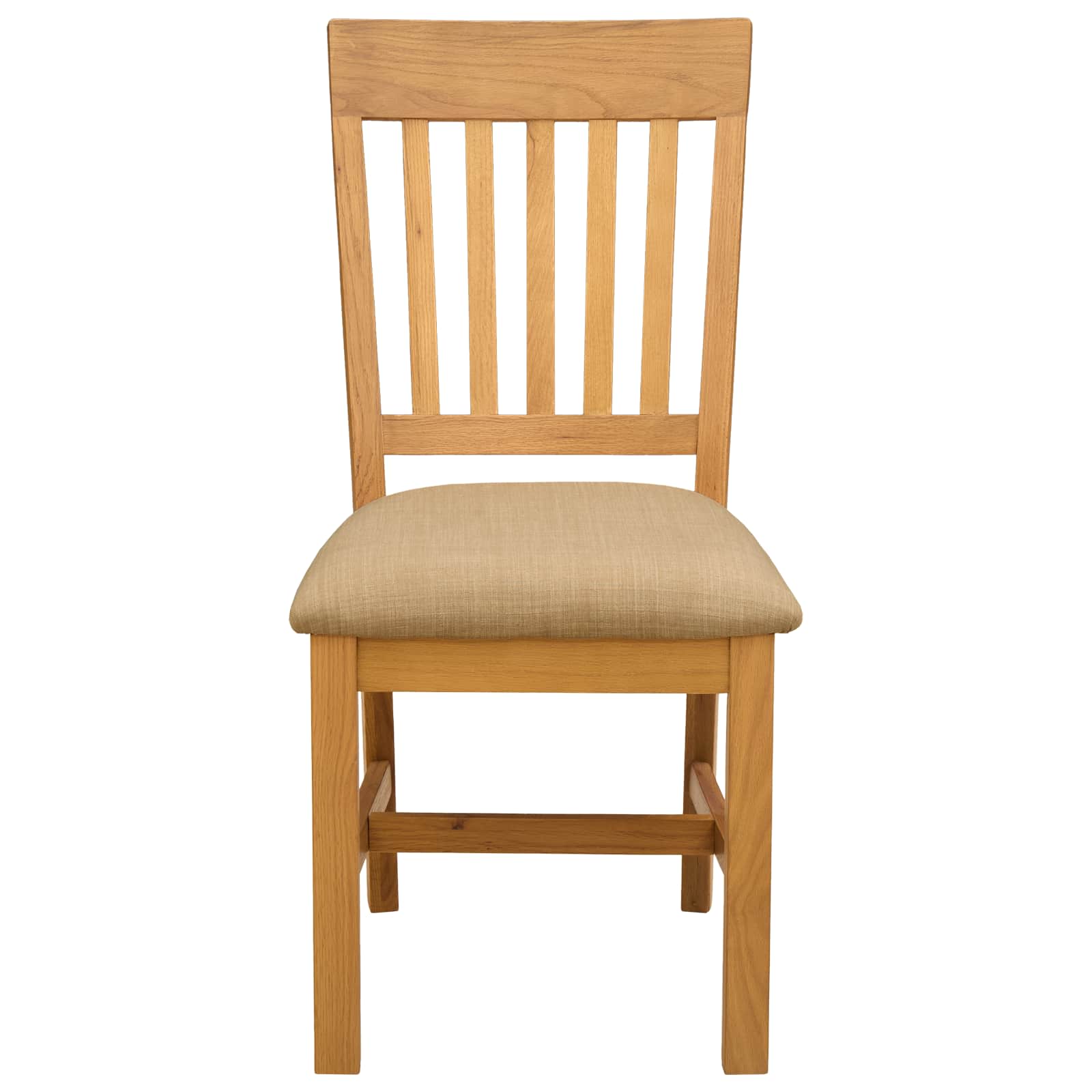 Esszimmerstuhl 2 pcs Massivholz Eiche Beige 45 x 59 x 92 cm