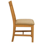Esszimmerstuhl 2 pcs Massivholz Eiche Beige 45 x 59 x 92 cm