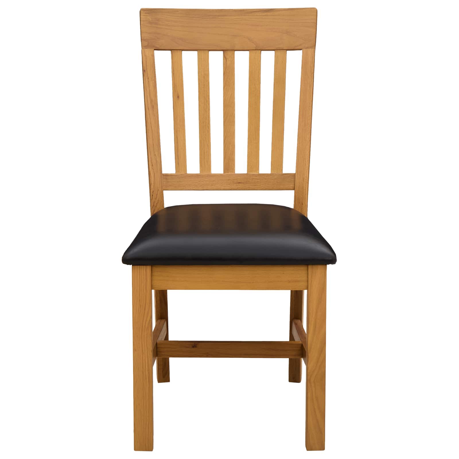 Esszimmerstuhl 2 pcs Massivholz Eiche Schwarz 45 x 59 x 92 cm