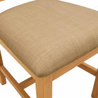 Esszimmerstuhl 2 pcs Massivholz Eiche Beige 45 x 54 x 100 cm