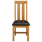 Esszimmerstuhl 2 pcs Massivholz Eiche Schwarz 45 x 54 x 100 cm