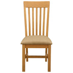 Esszimmerstuhl 2 pcs Massivholz Eiche Beige 45 x 59,5 x 100 cm