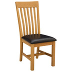 Esszimmerstuhl 2 pcs Massivholz Eiche Schwarz