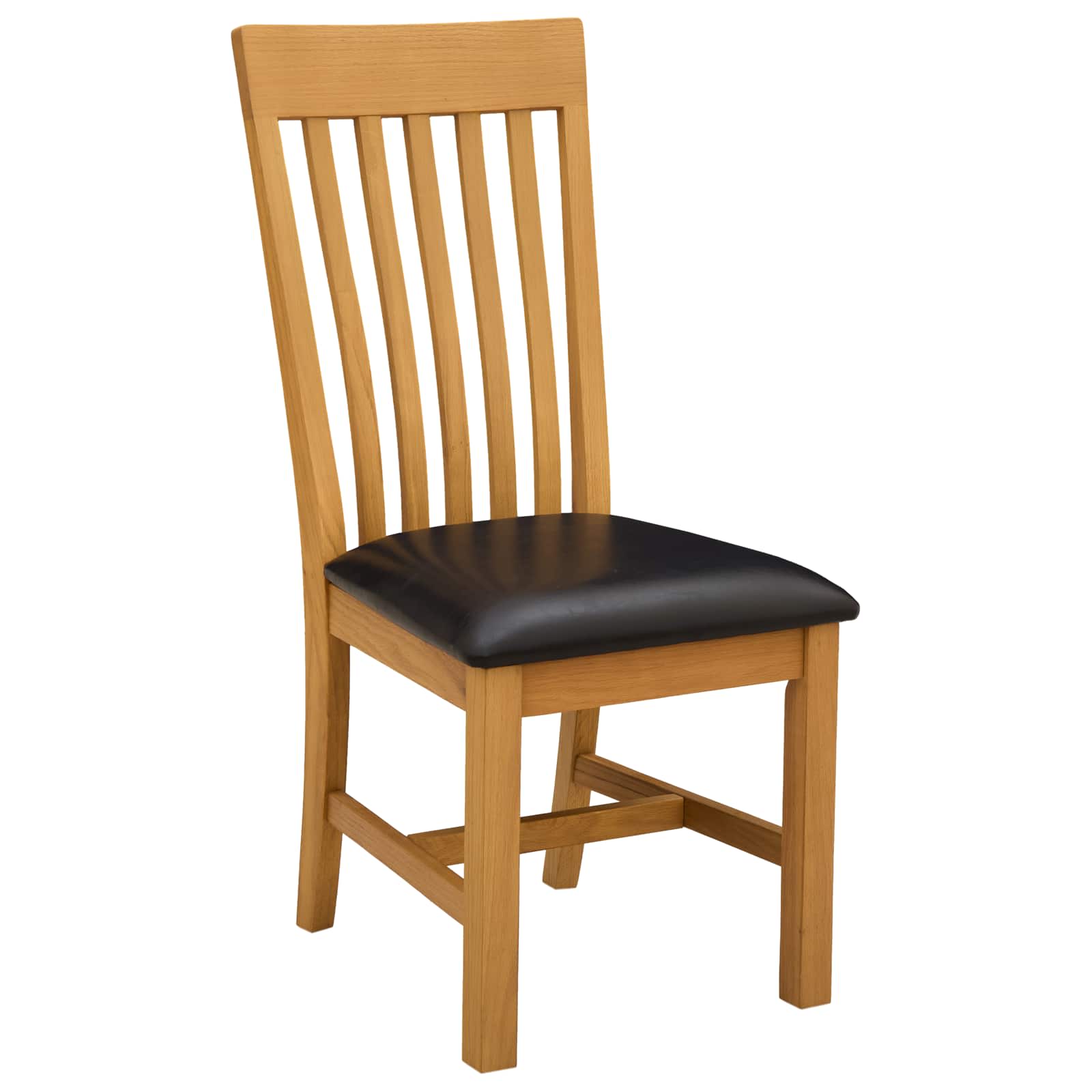 Esszimmerstuhl 2 pcs Massivholz Eiche Schwarz