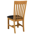 Esszimmerstuhl 2 pcs Massivholz Eiche Schwarz