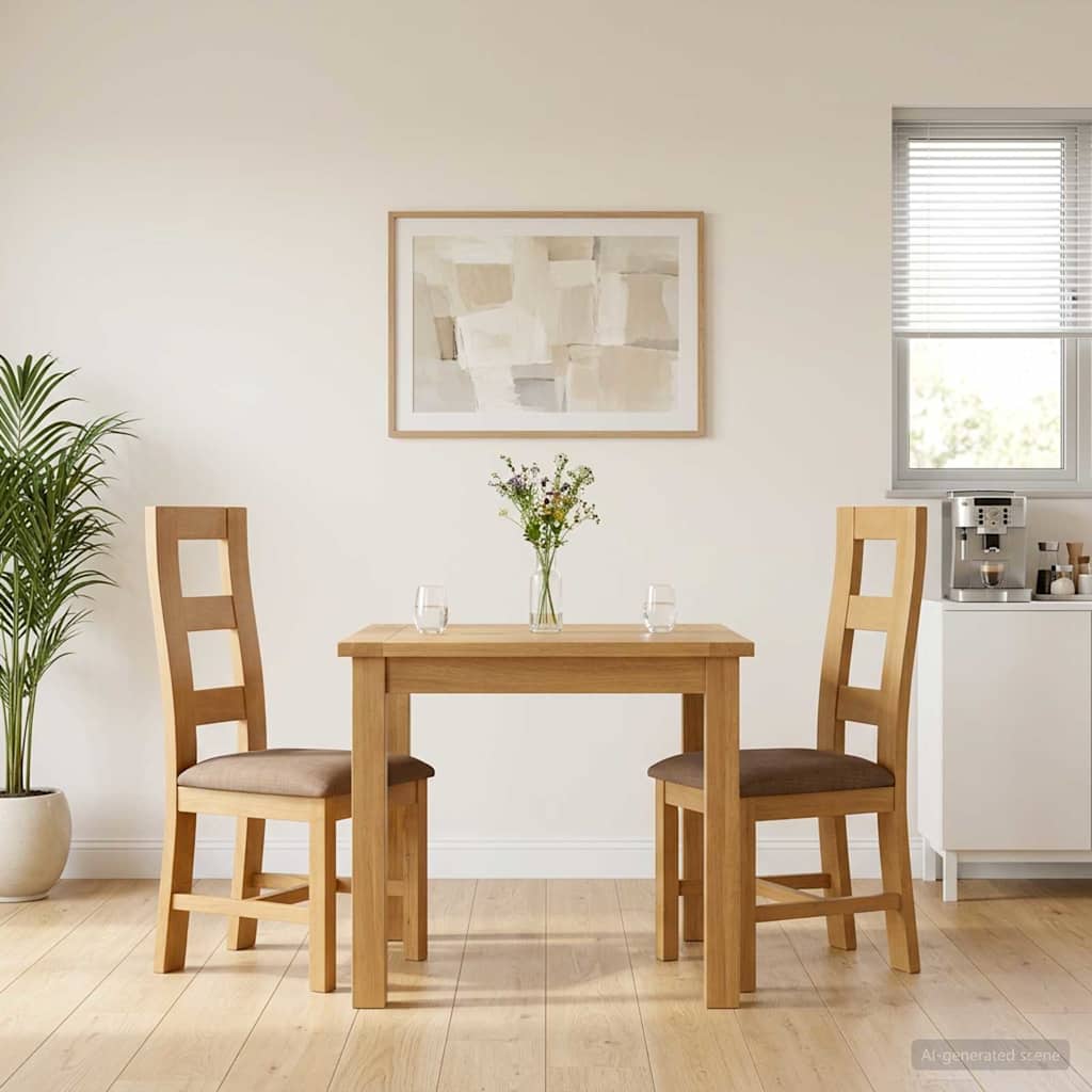 Esszimmerstuhl 2 pcs Massivholz Eiche Grau 45 x 51 x 105 cm