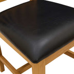 Esszimmerstuhl 2 pcs Massivholz Eiche Schwarz 45 x 51 x 105 cm