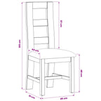 Esszimmerstuhl 2 pcs Massivholz Eiche Schwarz 45 x 51 x 105 cm