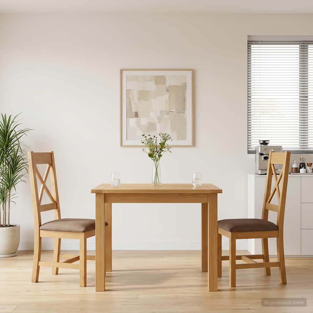 Esszimmerstuhl 2 pcs Massivholz Eiche Grau 45 x 54 x 105 cm