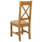 Esszimmerstuhl 2 pcs Massivholz Eiche Beige 45 x 54 x 105 cm