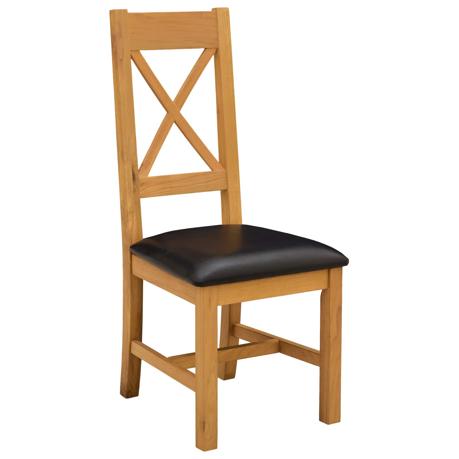 Esszimmerstuhl 2 pcs Massivholz Eiche Schwarz 45 x 54 x 105 cm