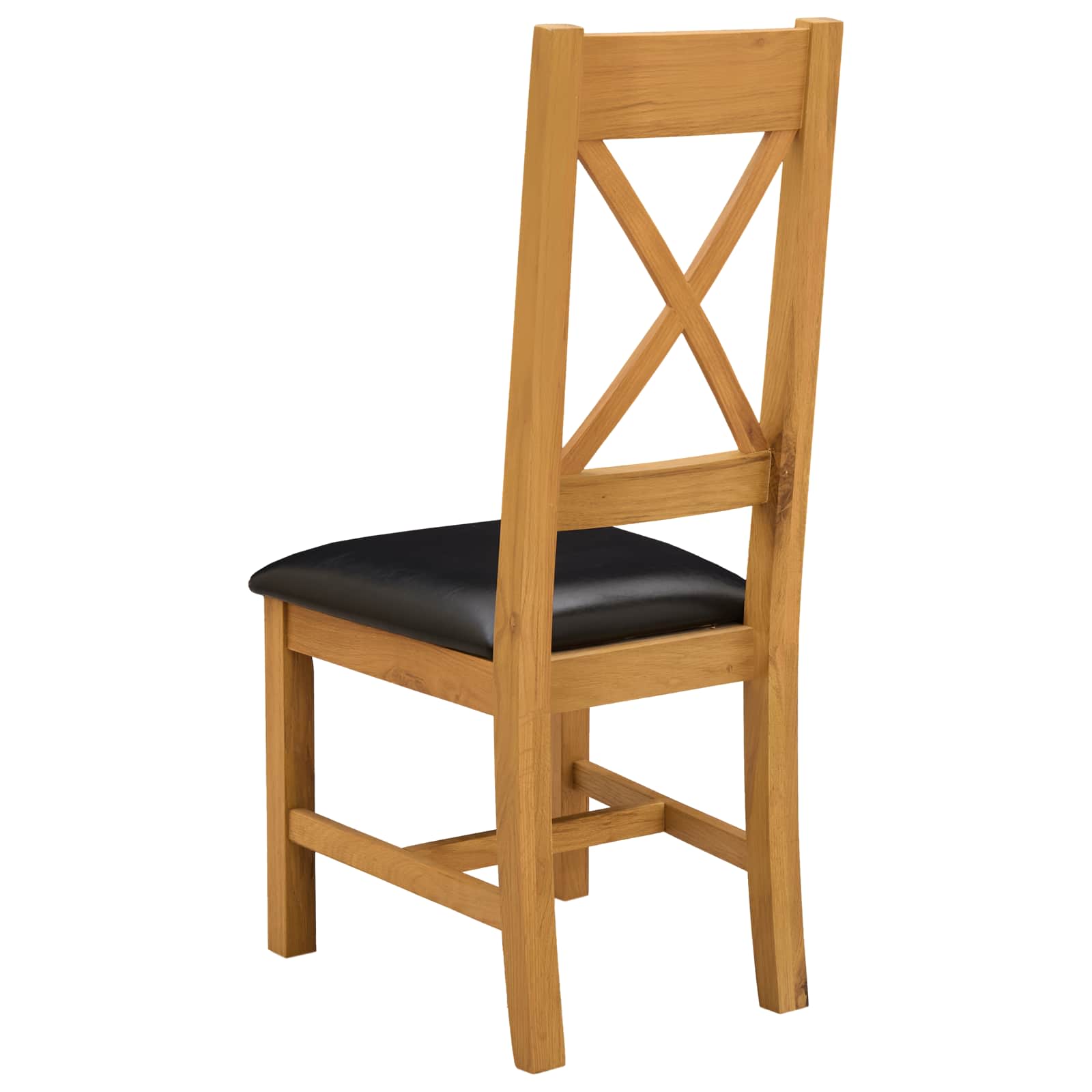 Esszimmerstuhl 2 pcs Massivholz Eiche Schwarz 45 x 54 x 105 cm