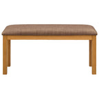 Esstischbank 95 x 32 x 45 cm Massivholz Eiche Grau