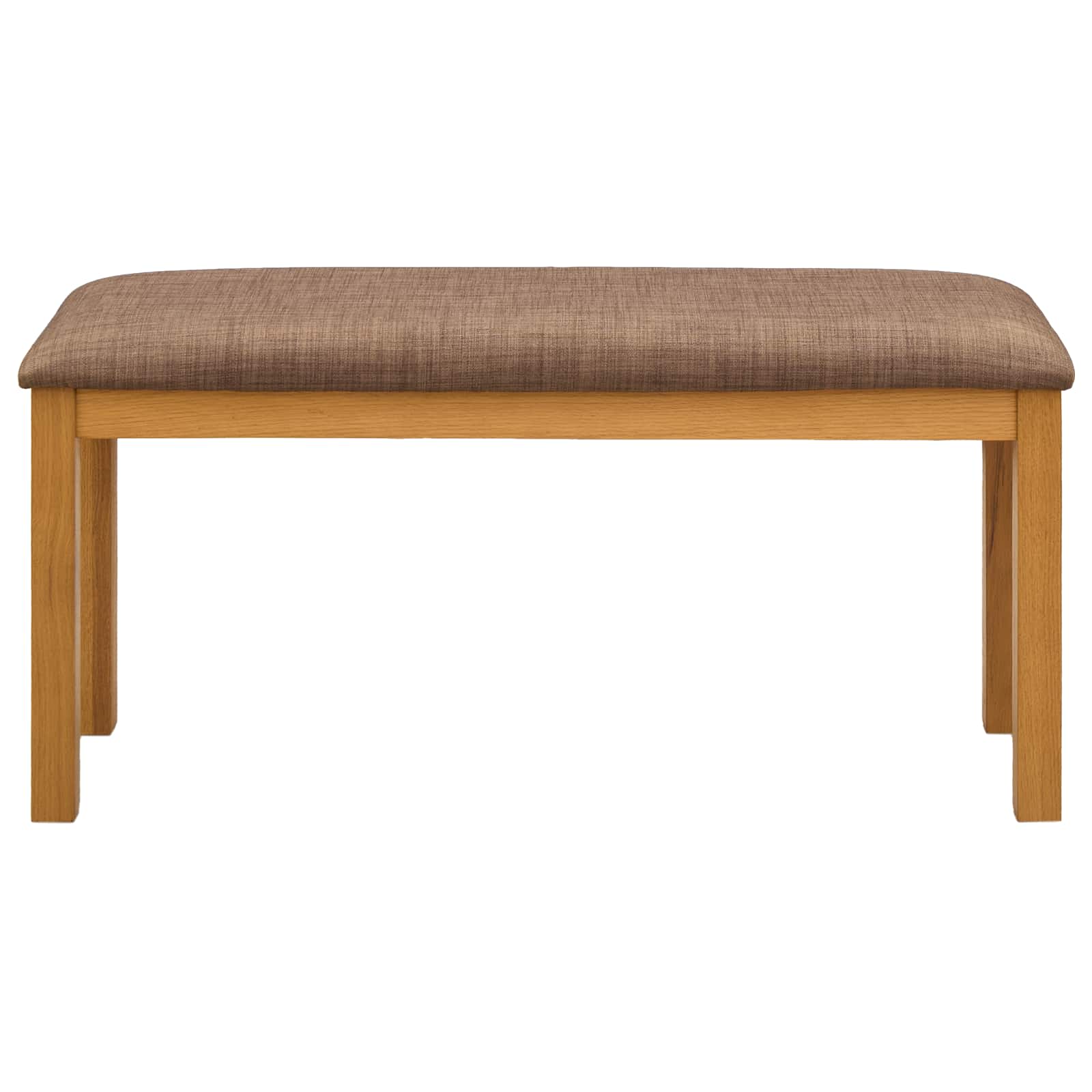 Esstischbank 95 x 32 x 45 cm Massivholz Eiche Grau