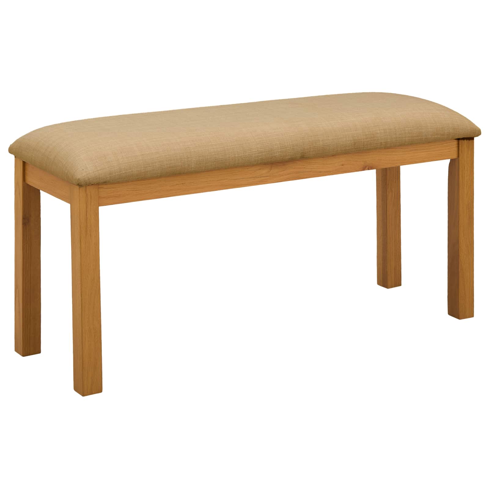 Esstischbank 95 x 32 x 45 cm Massivholz Eiche Beige