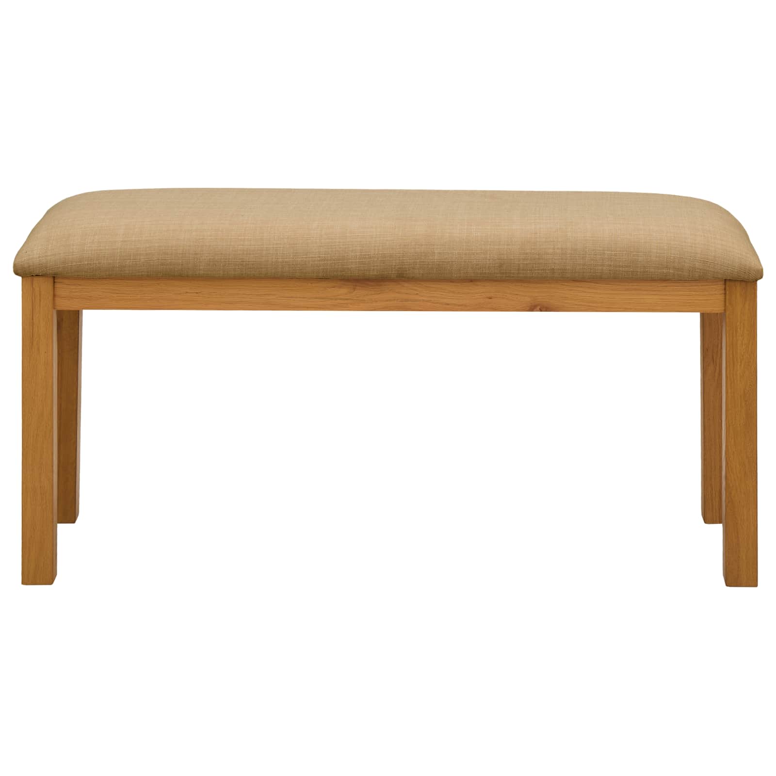 Esstischbank 95 x 32 x 45 cm Massivholz Eiche Beige