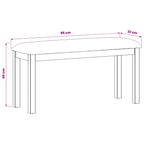 Esstischbank 95 x 32 x 45 cm Massivholz Eiche Beige