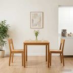 Esstisch 75 x 75 x 75,5 cm Massivholz Eiche Natur Quadratisch