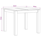 Esstisch 90 x 90 x 75 cm Massivholz Eiche Natur Quadratisch