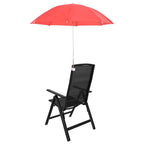 Sonnenschirm mit Klemme 2 pcs Feuersteinrot Ø 105 x 86 cm