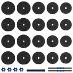 2-in-1 Hantelset 40kg Schwarz und Blau Zement und Eisensand