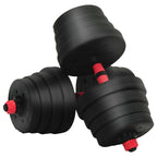 4-in-1 Hantelset 40kg Schwarz und Rot Zement und Eisensand
