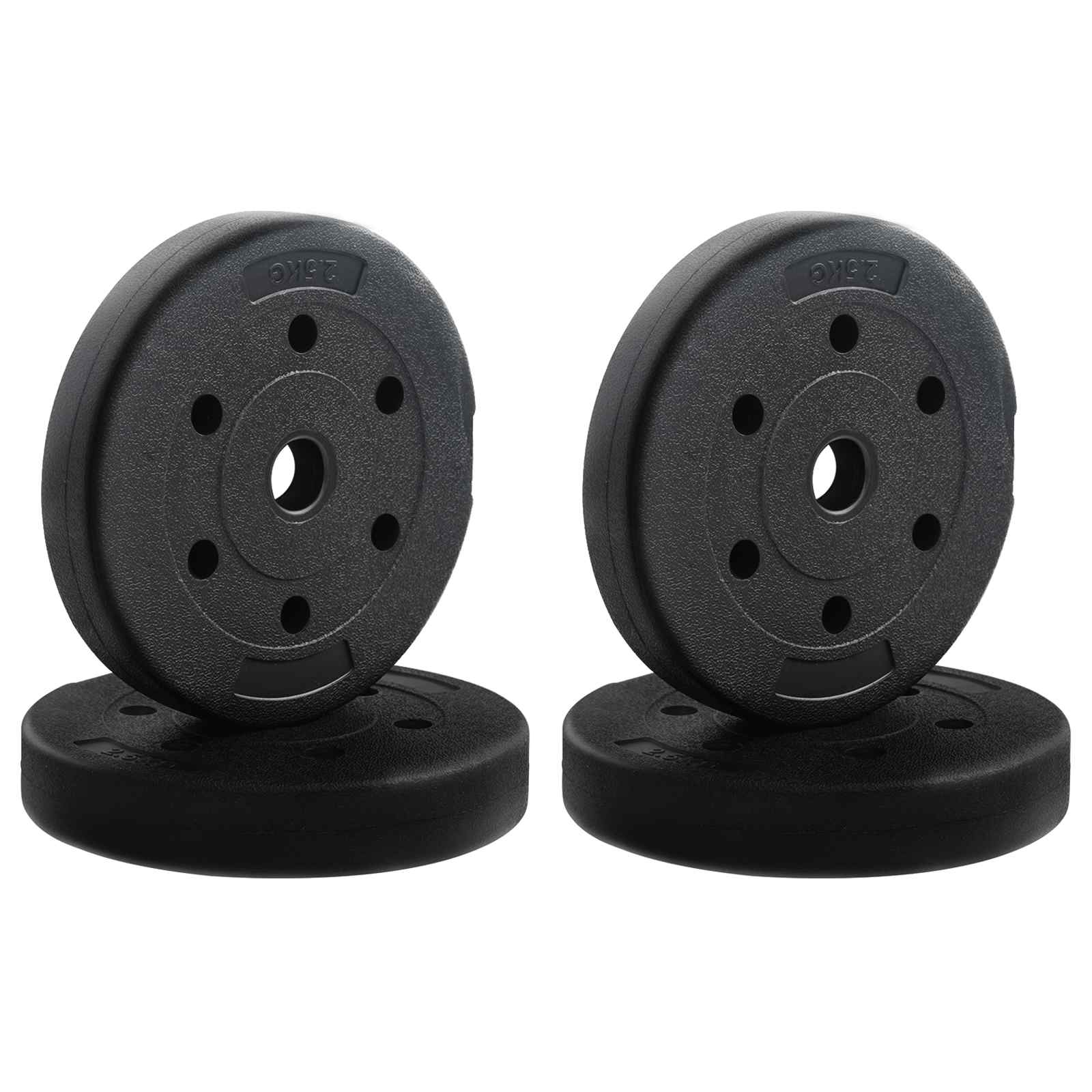 4-in-1 Hantelset 40kg Schwarz und Rot Zement und Eisensand