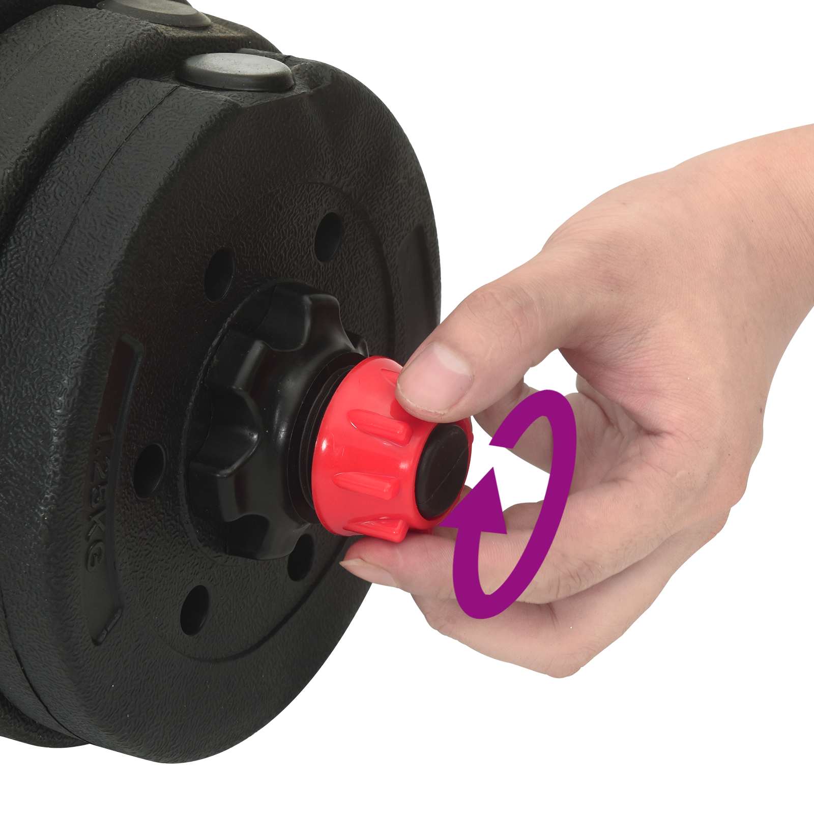 4-in-1 Hantelset 40kg Schwarz und Rot Zement und Eisensand