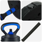 4-in-1 Hantelset 40kg Schwarz und Blau Zement und Eisensand