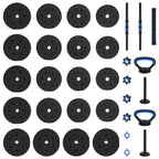 4-in-1 Hantelset 40kg Schwarz und Blau Zement und Eisensand