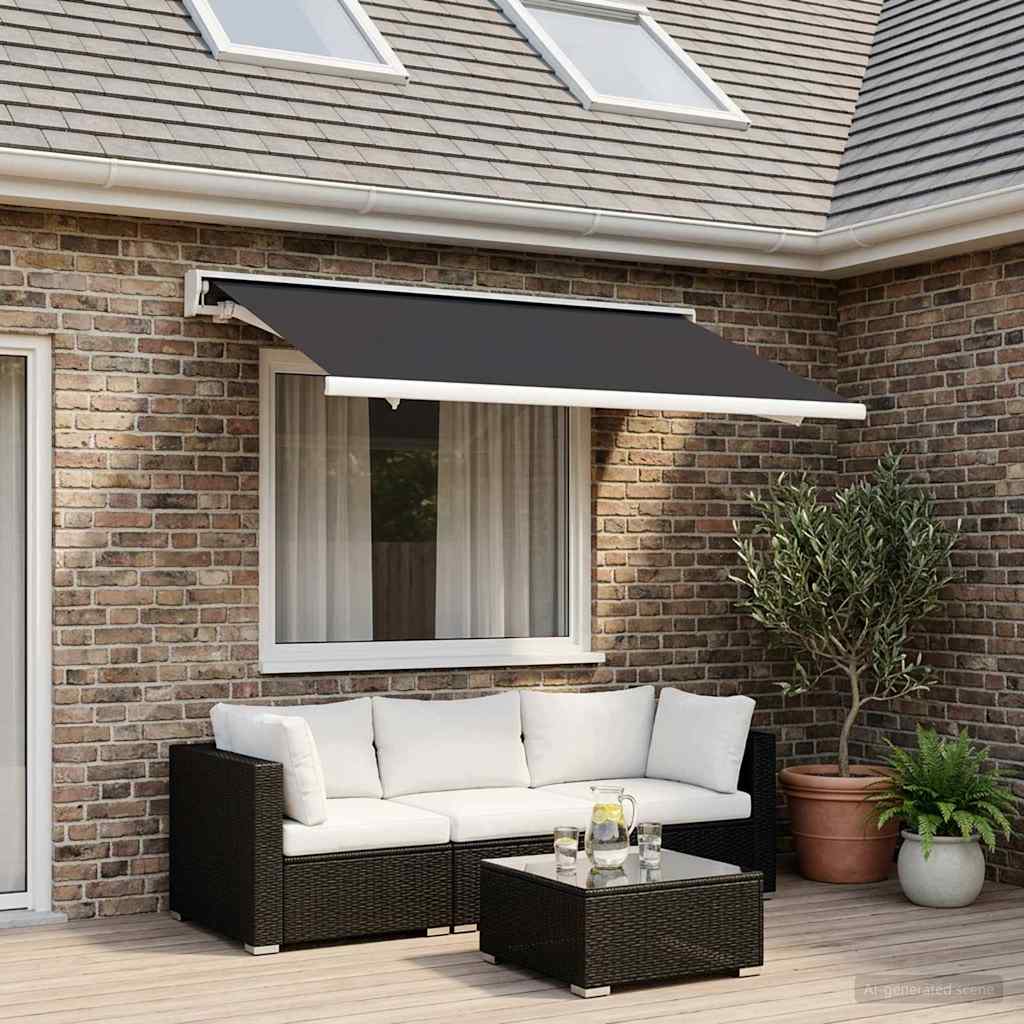 Markisenersatzstoff Anthrazit 300 x 250 cm Polyester