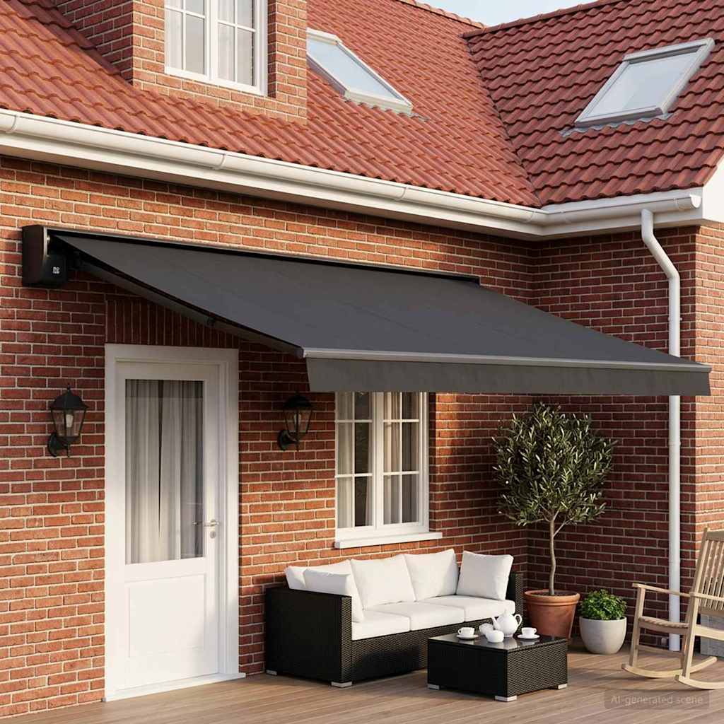 Markisenersatzstoff Anthrazit 400 x 300 cm Polyester