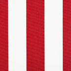 Markisenersatzstoff Rot und Weiß 600 x 350 cm Polyester