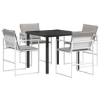 Garten Essgruppe 5 pcs Weiß und Hellgrau 80 x 80 x 73 cm