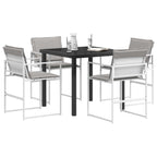 Garten Essgruppe 5 pcs Weiß und Hellgrau 80 x 80 x 73 cm