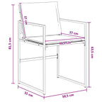 Garten Essgruppe 5 pcs Weiß und Hellgrau 80 x 80 x 73 cm